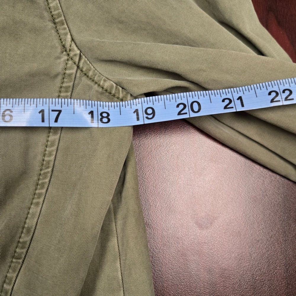 American‎ Eagle Outfitters Olive Green Utility Anorak Jacket Hooded Zip Pockets - Picture 12 of 13
